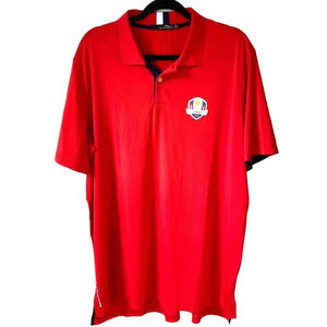 RLX Ralph Lauren Rider Cup 2016 USA Polo Red Shirt Men Size XL Sport Stretchy